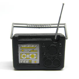 Radio 4x3x1,7cm schwarz